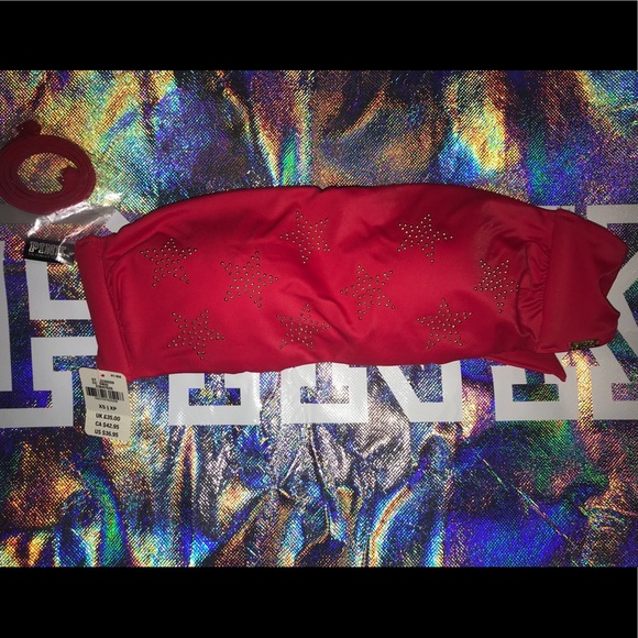 E07 Victoria Secret Pink Bikini Top XSmall Red - Picture 5 of 8